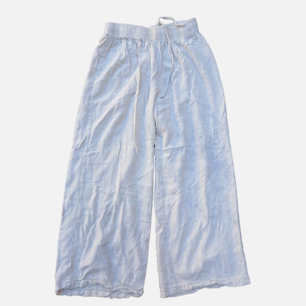 Women's Size 2 Princess Polly Linen Blend Pull on Pants Wide Leg Capri